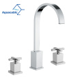 Aquacubic Widespread 3-hole Health Brass Body Bathroom Basin Faucet